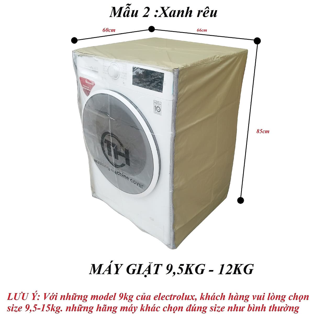 Vỏ bọc máy giặt, máy sấy chống mưa nắng chất liệu vải dù cao cấp