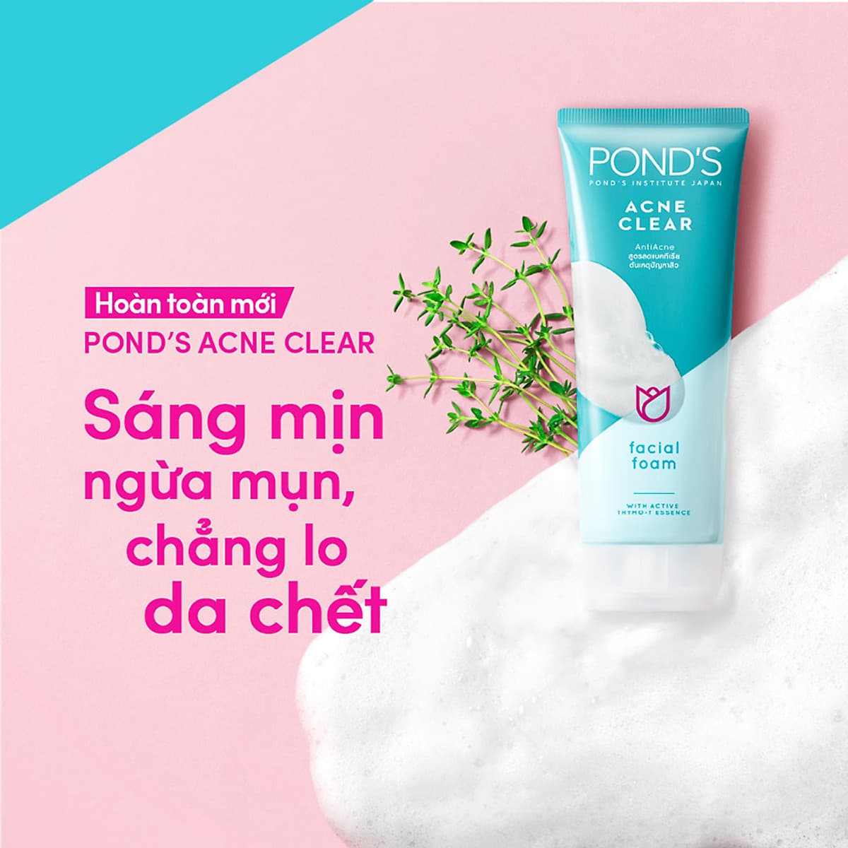 Sữa Rửa Mặt Ngừa Mụn Pond's Acne Clear (100g)