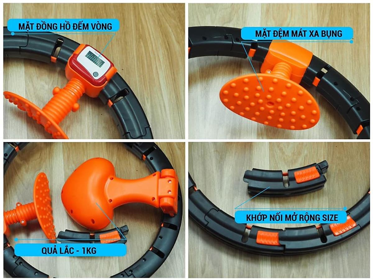 Vòng Lắc Eo Thông Minh Cao Cấp, Vòng Lắc Eo Tập Bụng Có Đồng Hồ Đếm Thông Minh, Chính Hãng miDoctor