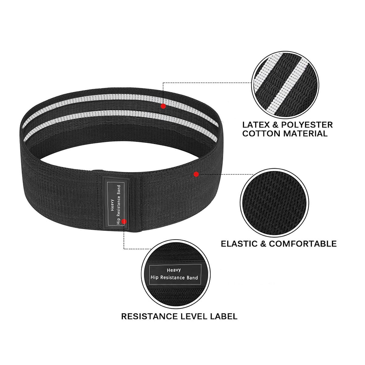 Bộ 3 Dây Kháng Lực Mini Band Gym Yoga - Dây Cao Su Miniband Tập Chân Mông