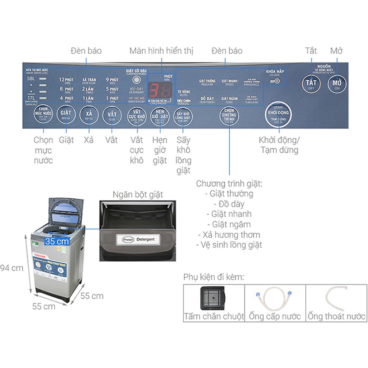 Máy giặt Toshiba 8.2 kg AW-J920LV SB