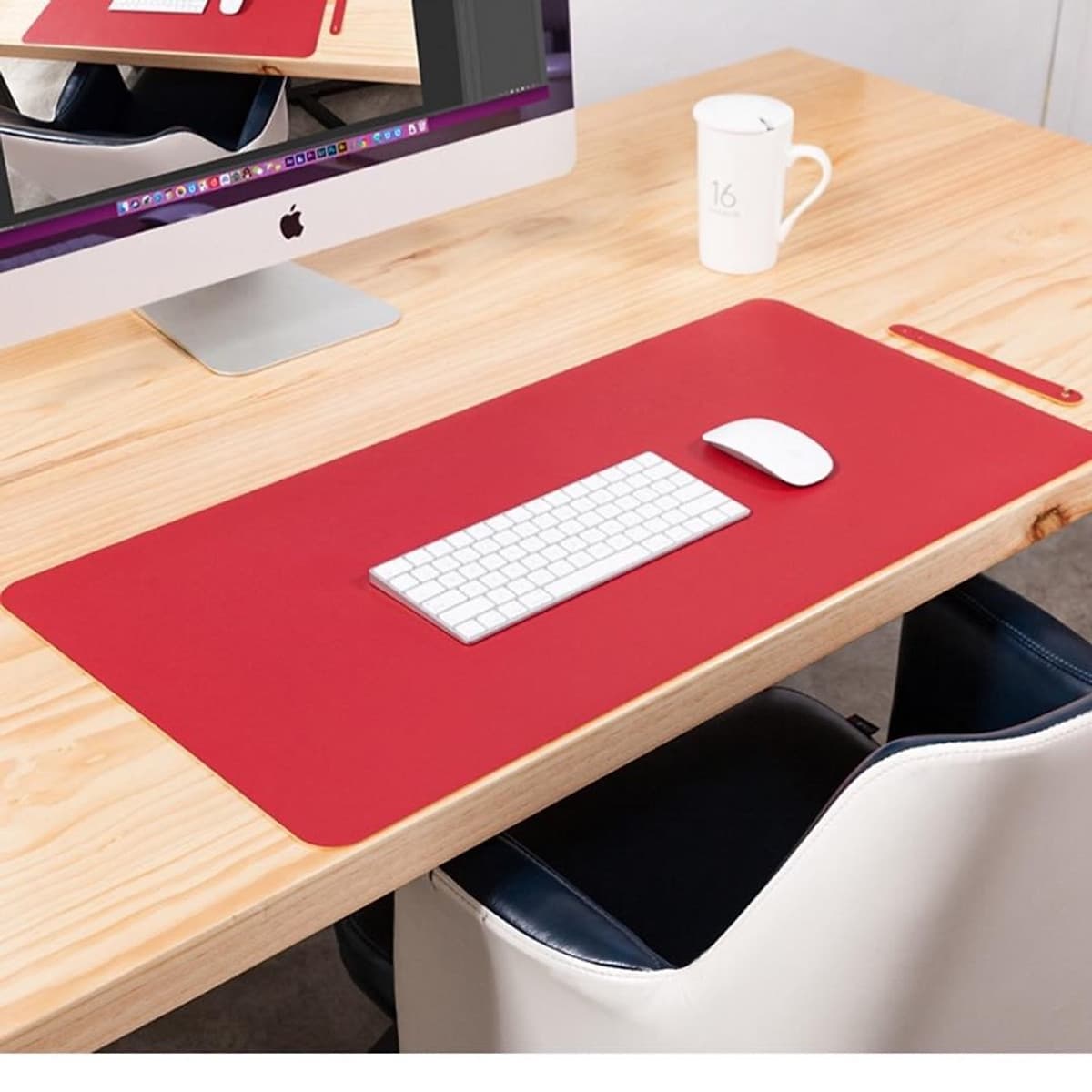 Bàn di chuột, miếng lót chuột 120 X 60 CM kiêm deskpad thảm da trải bàn làm việc hai mặt chống nước