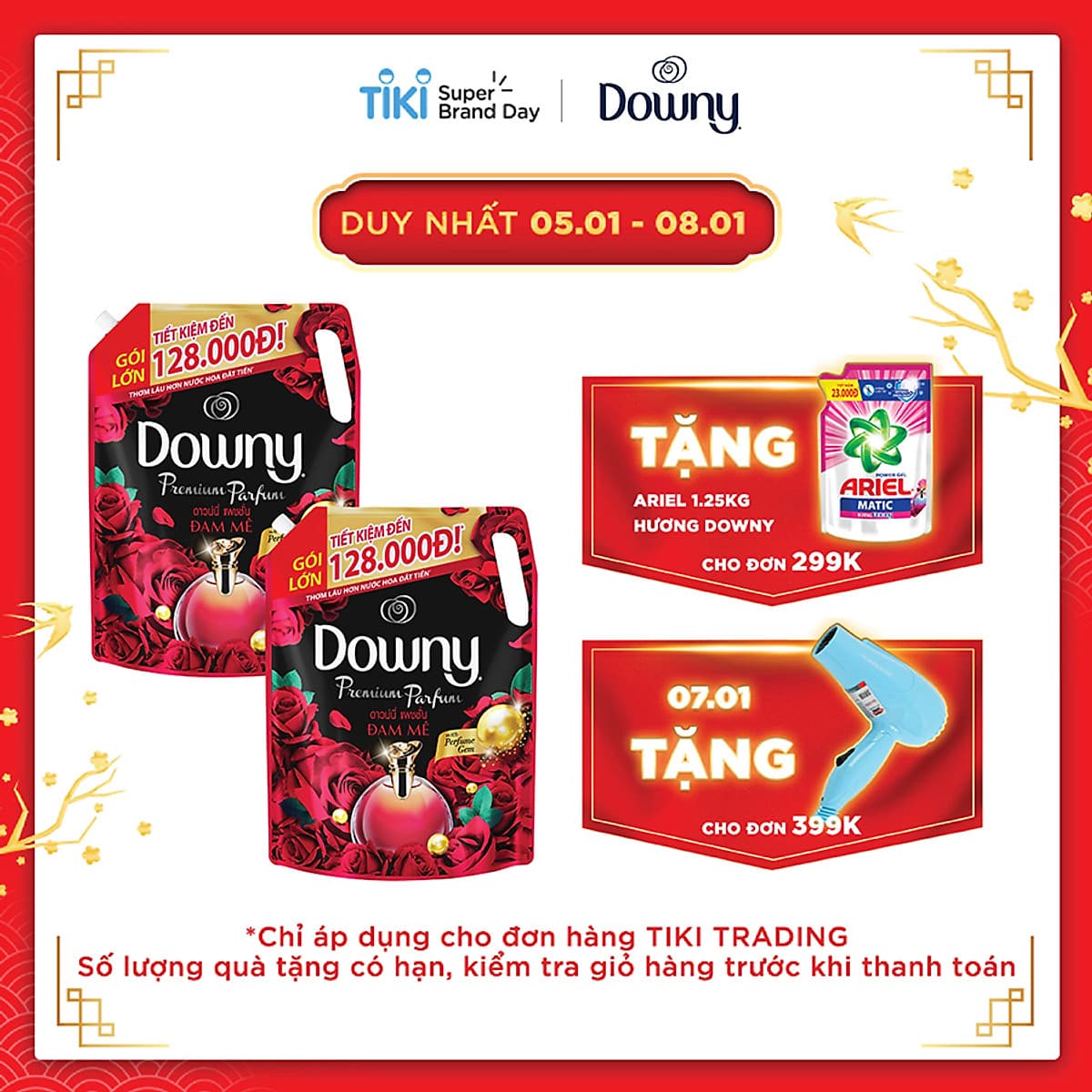 Combo 2 Túi Nước Xả Vải Downy Đam Mê (2.3L/Túi) - Công nghệ nước hoa mới - Lưu hương bền lâu