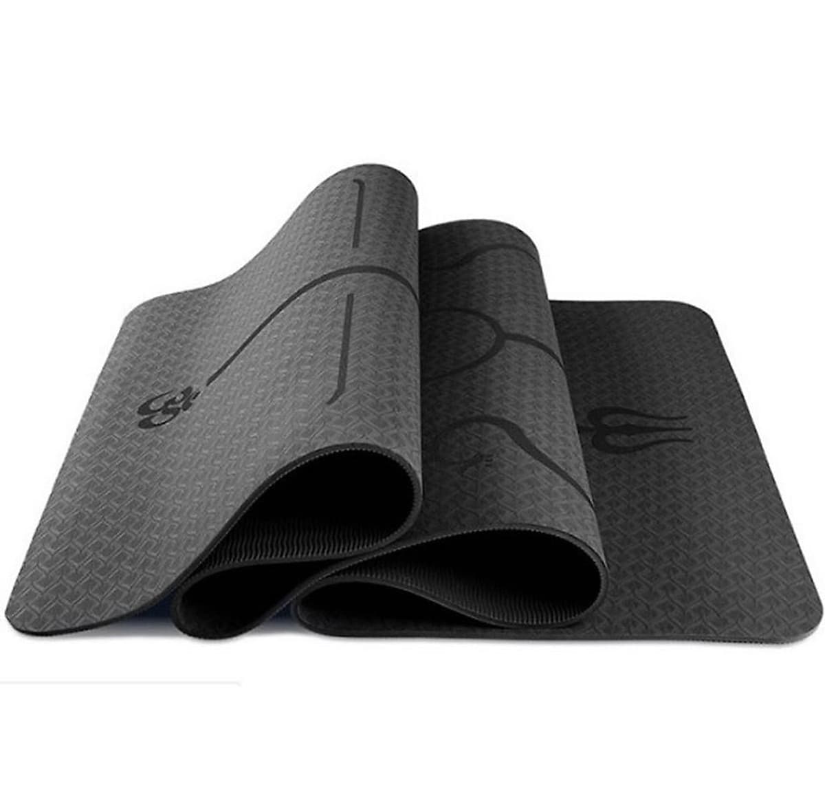 Thảm tập yoga định tuyến 6mm TPE  kèm túi đựng
