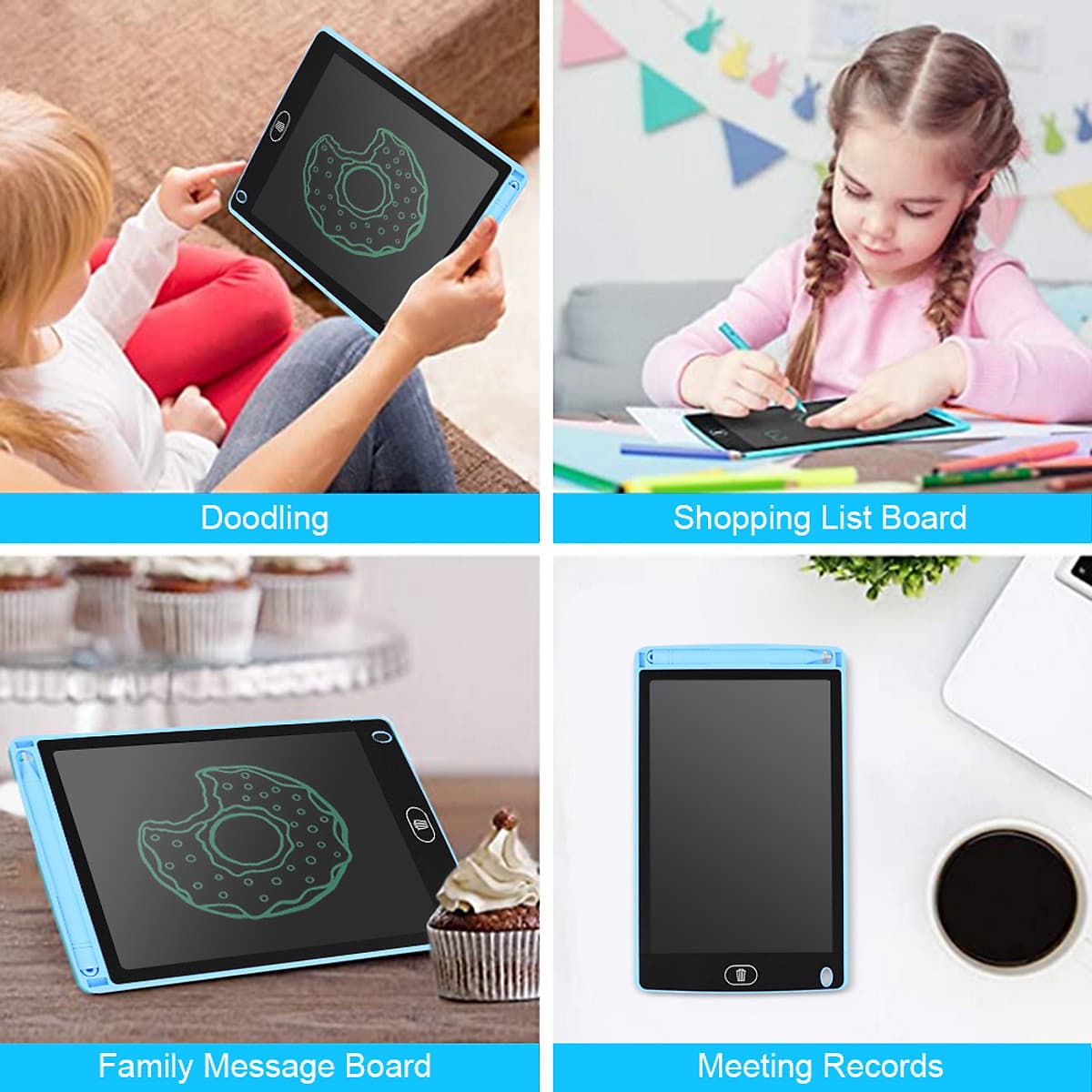 Portable 8 Inch LCD Writing Tablet Ultra-thin Electronic Drawing Board Reusable Handwriting Pad with Stylus Pen Erase