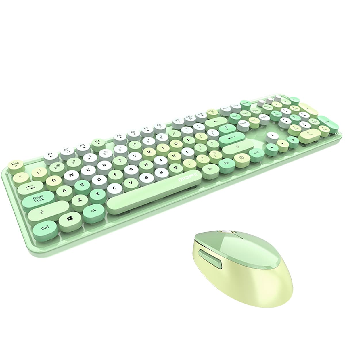 Bàn phím và chuột màu hỗn hợp trò chơi 2.4Ghz không dây Vintage Universal Bàn phím và bàn chơi game dành cho nữ