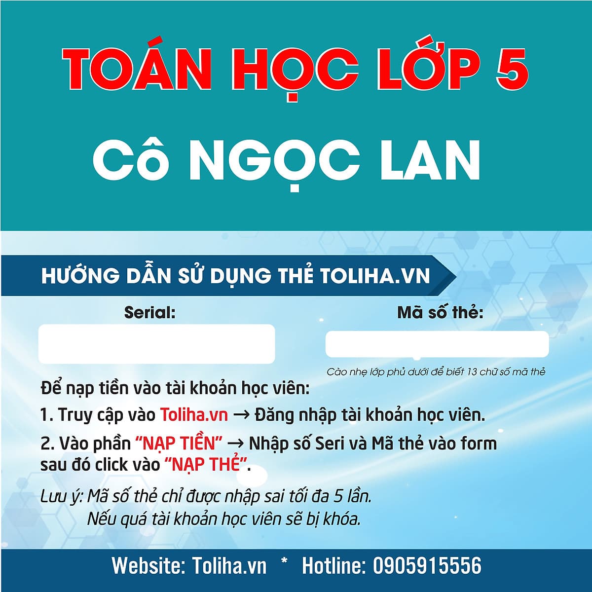 Khóa học TOÁN HỌC LỚP 5 CƠ BẢN cô Ngọc Lan - 09 tháng