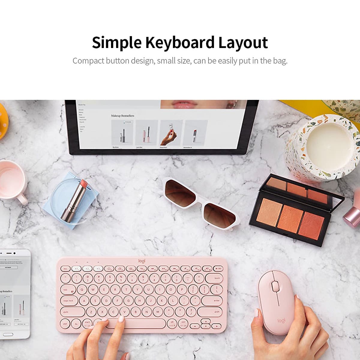 Logitech K380 Wireless Bluetooth 3.0 Keyboard EASY-SWITCH Keyboard Multi-device Connection Multiple Operating Systems