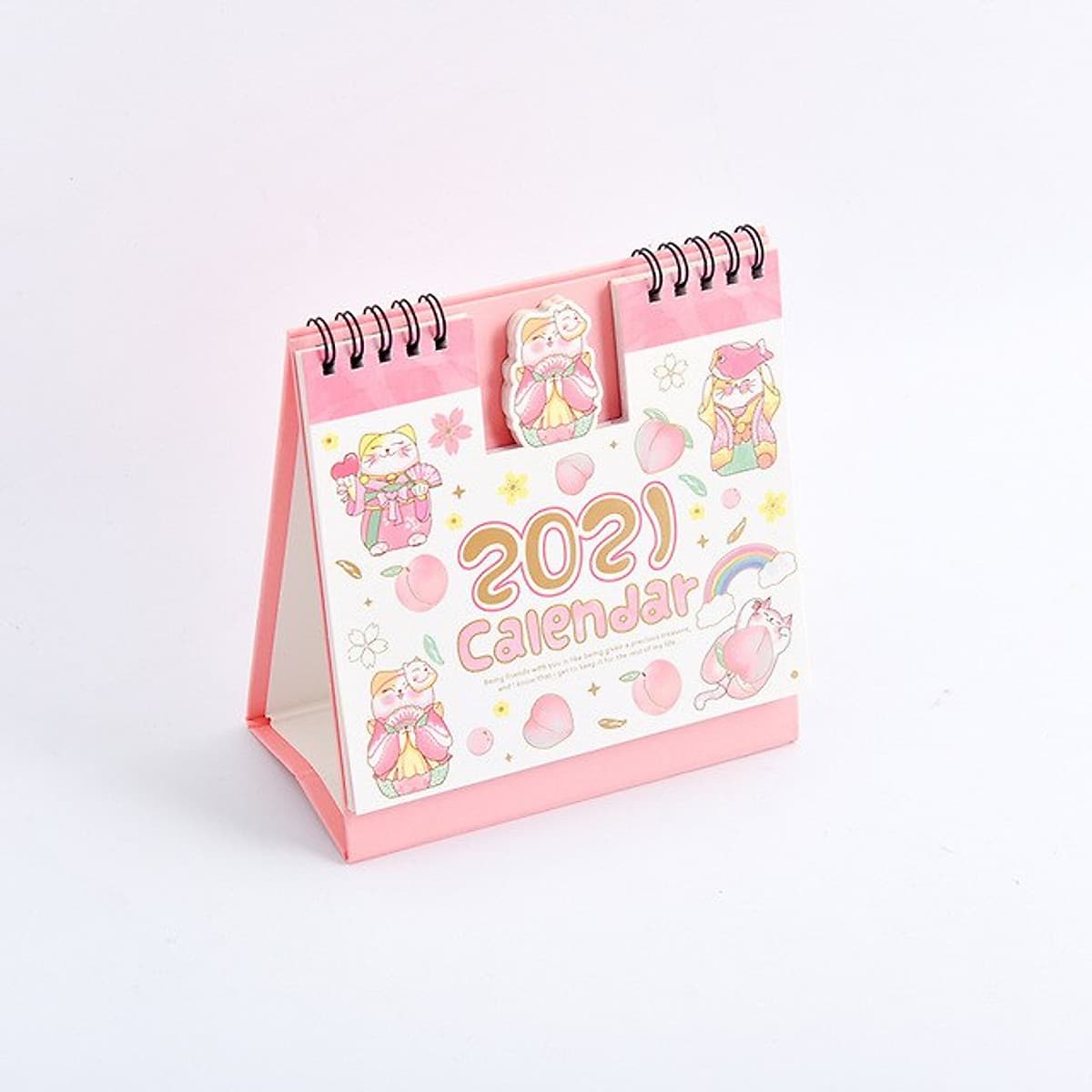 Lịch Để Bàn 2021 Siêu Dễ Thương Để Bàn Làm Việc Học Tập Tặng Kèm Sticker Trang Trí 