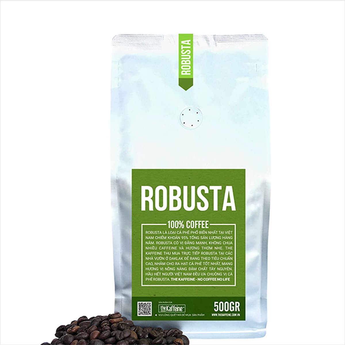 Cà phê Robusta rang xay nguyên chất 500g - The Kaffeine Coffee