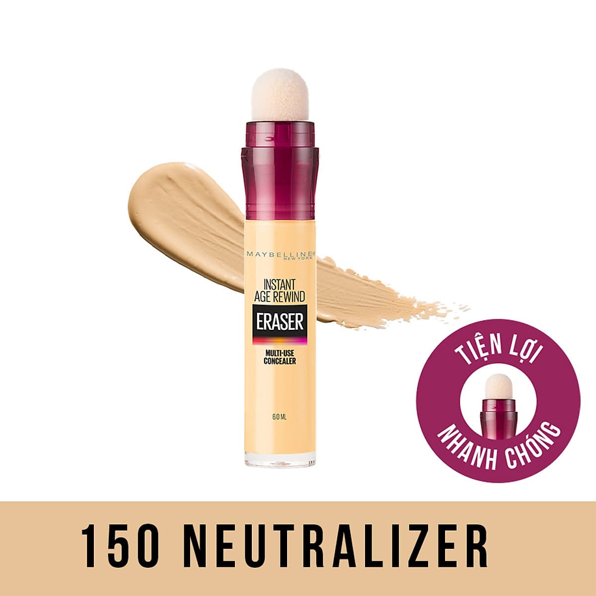 Bút Cushion Che Khuyết Điểm Đa Năng Instant Age Rewind Eraser Multi-use Concealer Maybelline New York 6ml