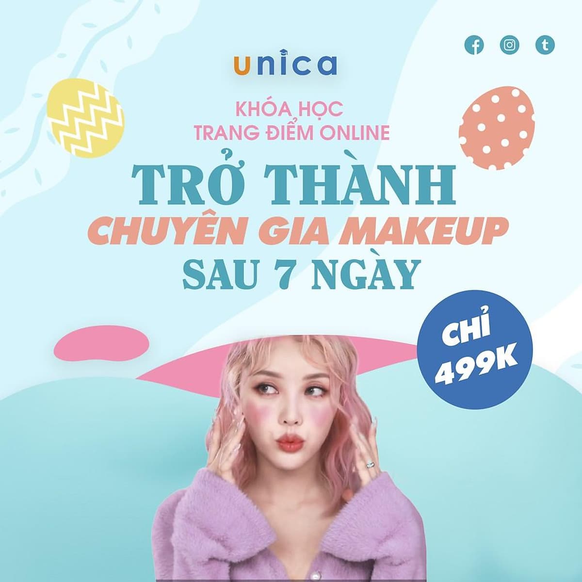 Trở thành CHUYÊN GIA MAKEUP sau 7 ngày - TẶNG KÈM THÊM 3 KHÓA HỌC [UNICA.VN
