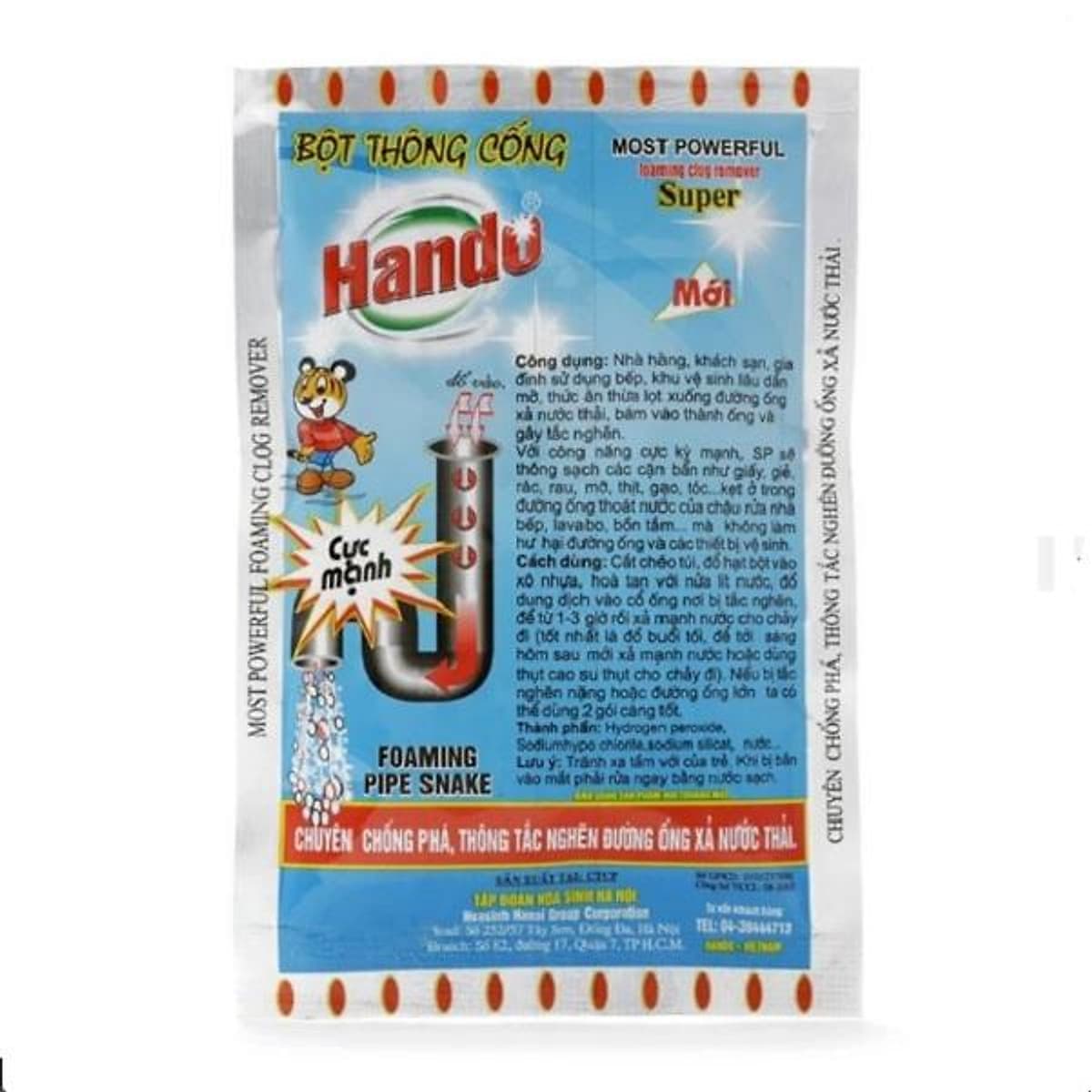 Bộ 8 gói bột thông cống cực mạnh 100g nội địa Hando