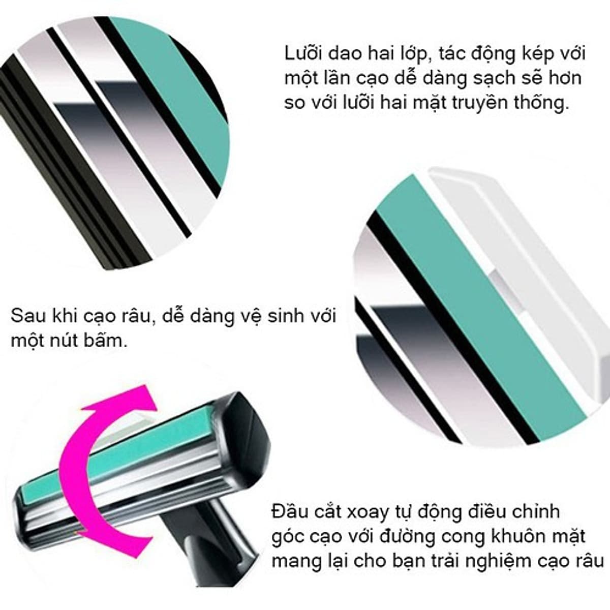 DAO CẠO RÂU 36 LƯỠI tặng kèm 1 dao cạo + 1 tuýp kem cạo râu