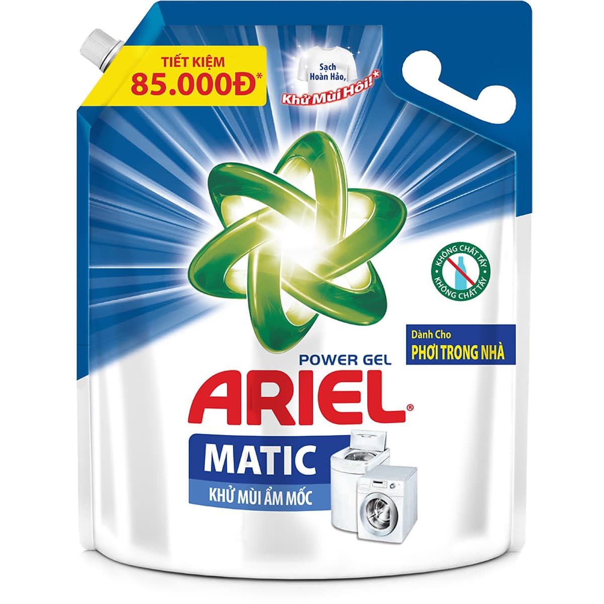 Nước Giặt Ariel Khử Mùi Ẩm Mốc Túi 3.2kg