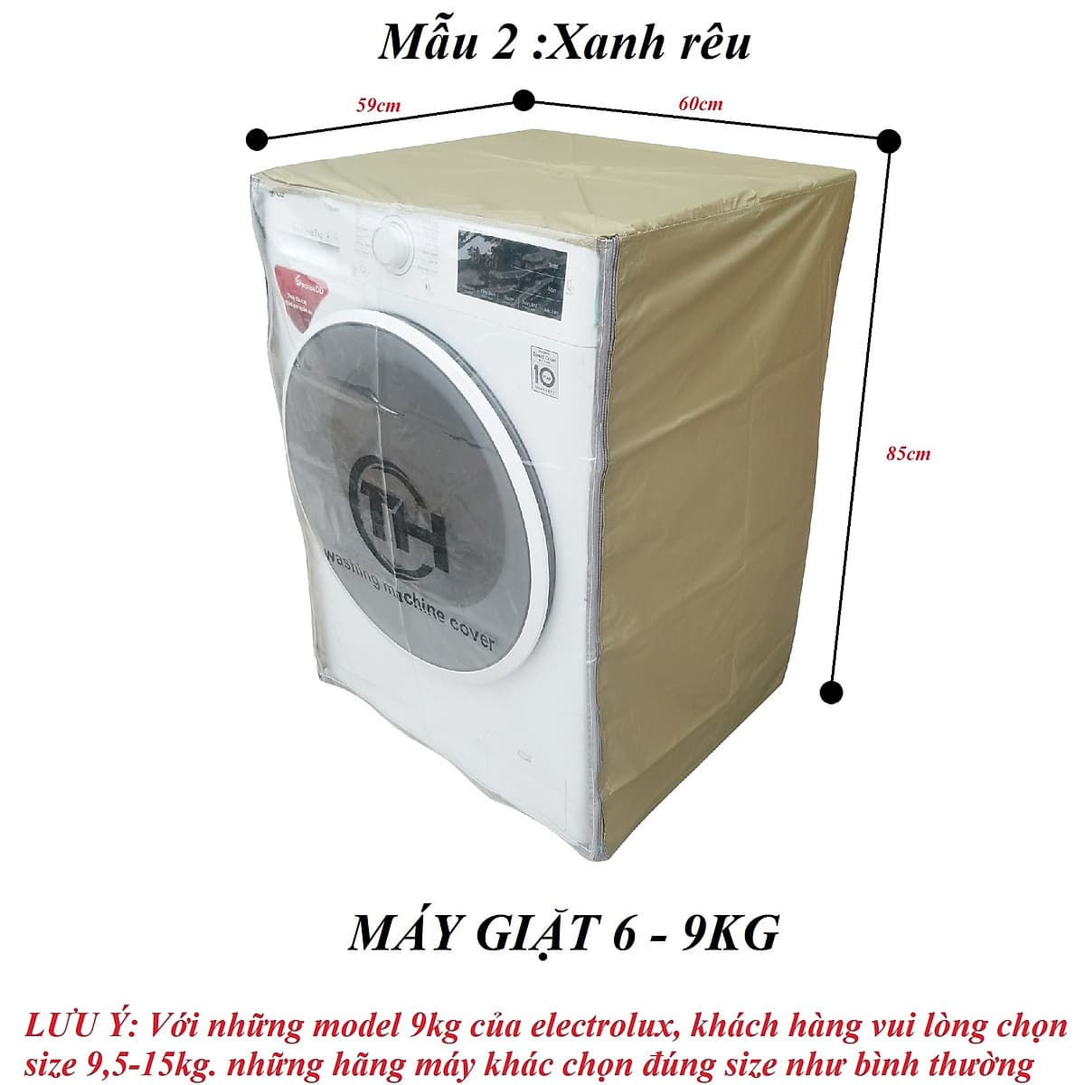 Vỏ bọc máy giặt, máy sấy chống mưa nắng chất liệu vải dù cao cấp