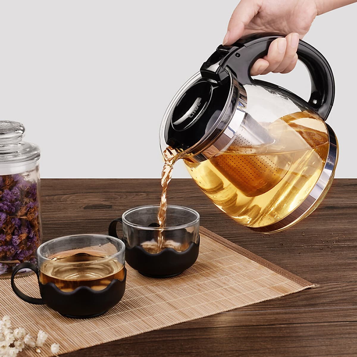 Bình Trà Thủy Tinh Lilac 1.5L S825