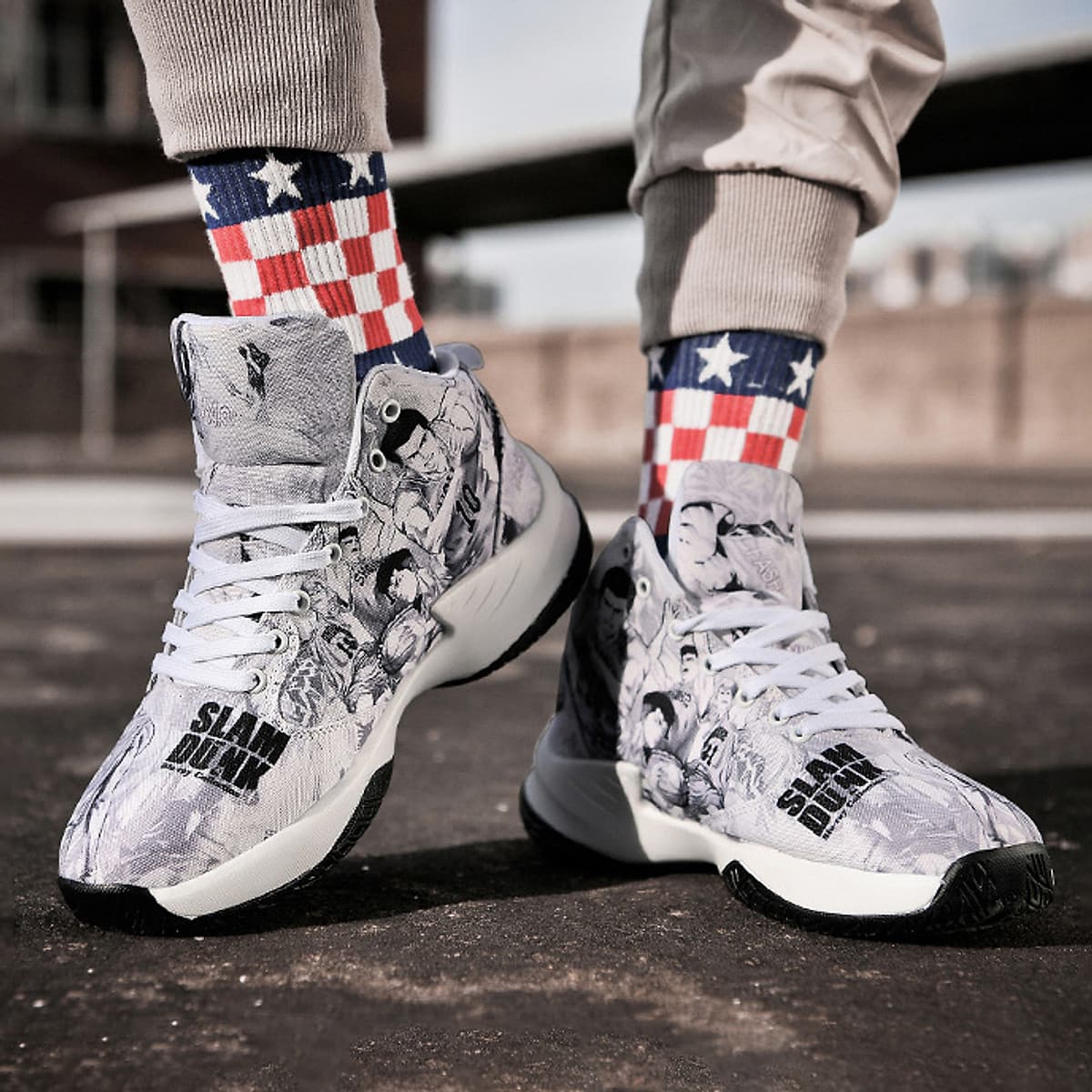 Giày Bóng Rổ Cổ Cao Slamdunk 