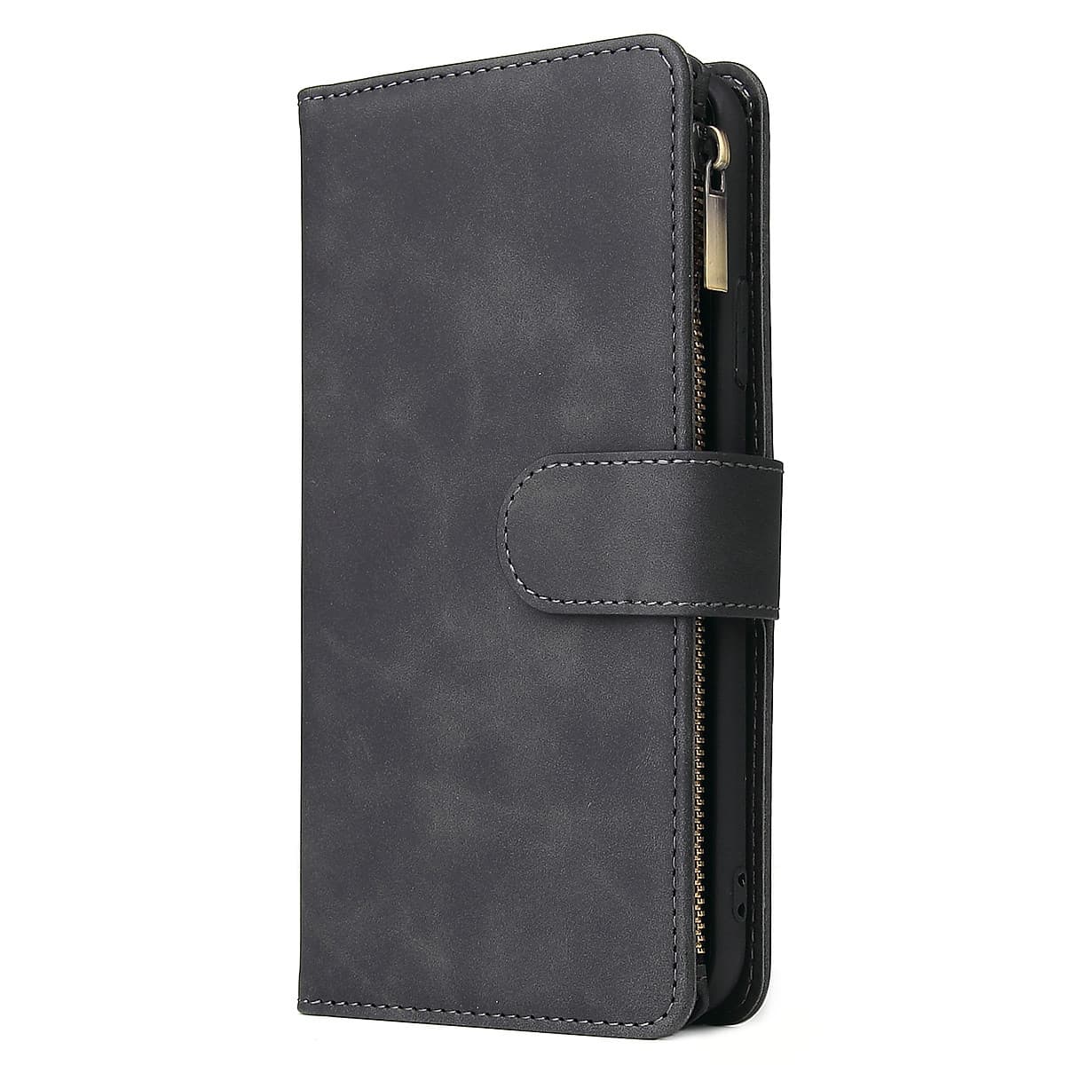 For iPhone 11 iPhone 11 pro iPhone 11 pro max PU Leather Side Magnetic Buckle Multi-card Bracket Full Protective Case with Zipper Wallet Style:iPhone 11 Pro