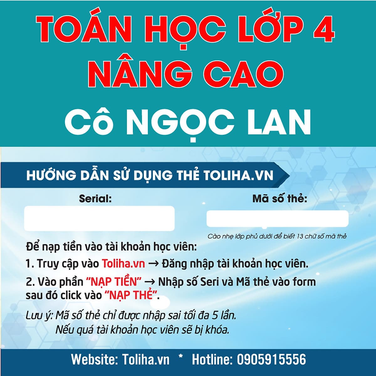 Khóa học TOÁN HỌC LỚP 4 NÂNG CAO - cô Ngọc Lan - 09 tháng