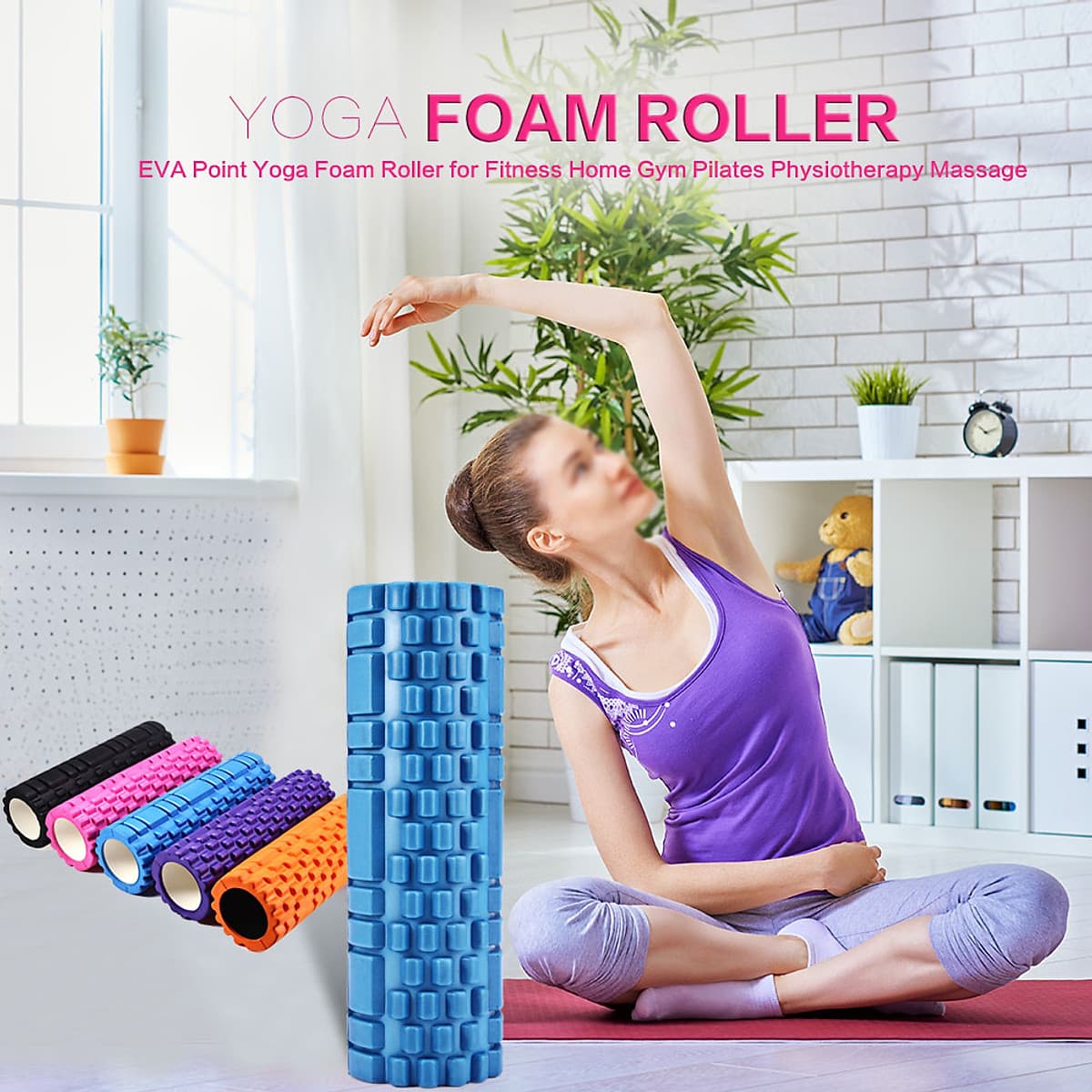 Con Lăn Massage Tập Yoga, Gym Foam Roller