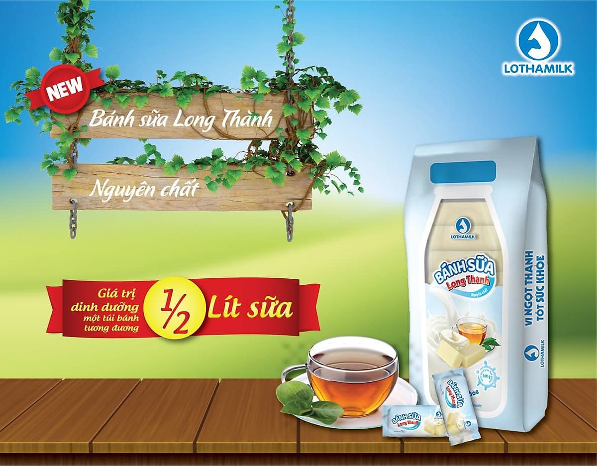 Bánh sữa Lothamilk nguyên chất (140g)