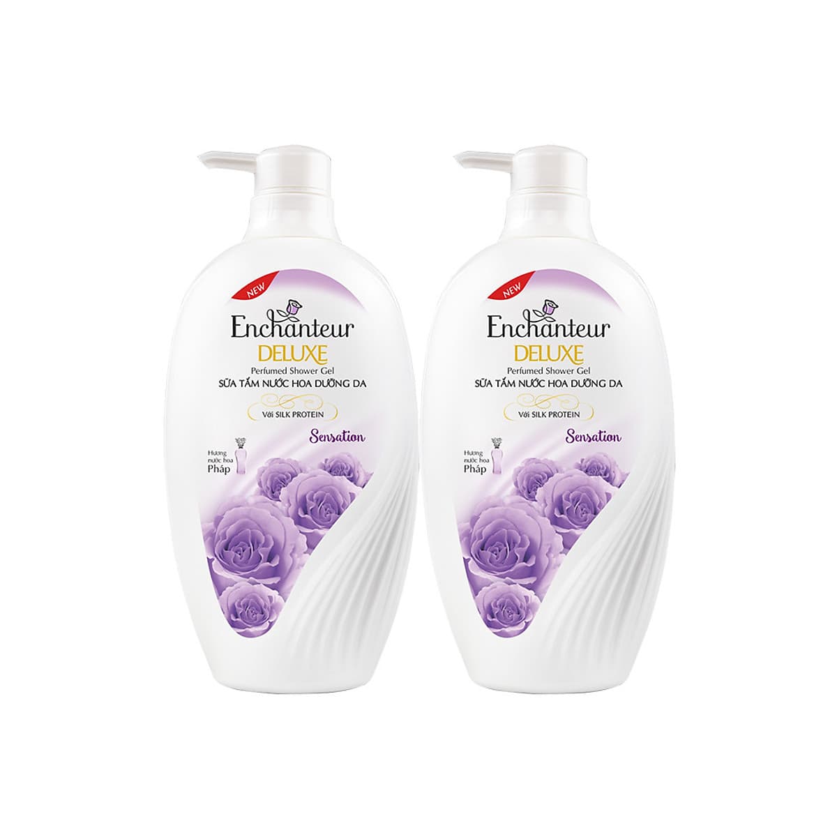 Combo 2 Sữa tắm hương nước hoa Enchanteur Sensation 650gr/ Chai