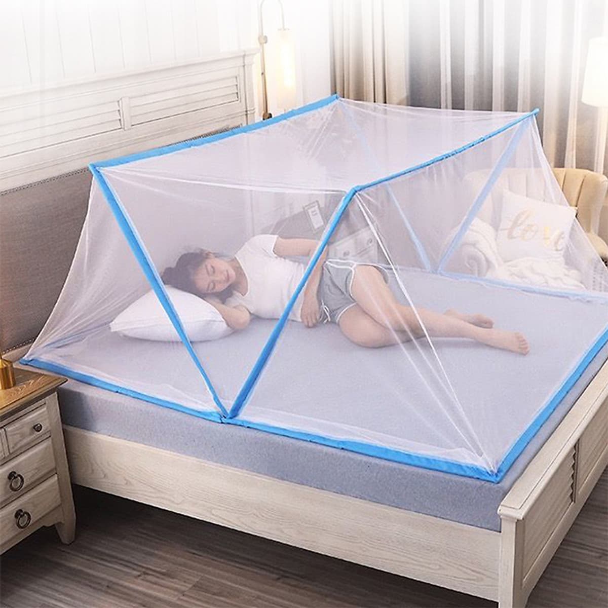 Màn Chụp Gấp Gọn Chống Muỗi Cao Cấp - Màn Thông Minh Tiện Dụng Cho Mọi Gia Đình Dễ Dàng Di Chuyển - Hàng chính hãng