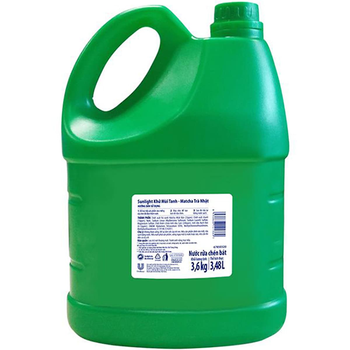 Nước Rửa Chén Khử Mùi Tanh Sunlight Matcha Trà Nhật Mới (3.6kg / Chai) - Mới