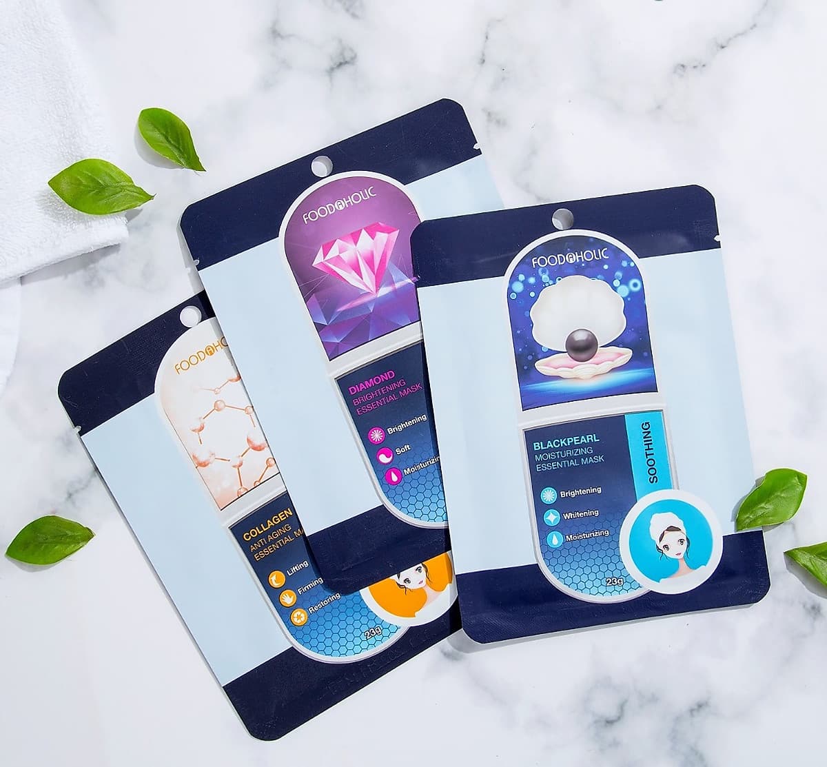 Combo 10 Mặt Nạ Giấy Dưỡng Da Foodaholic Essential Mask 23g x10