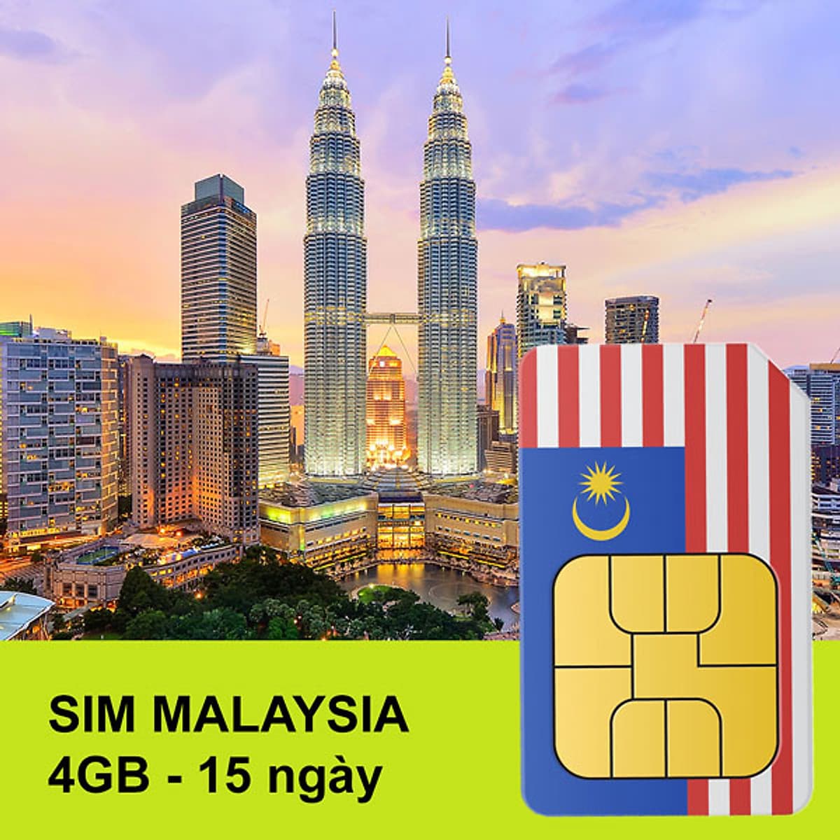 Sim 4G Malaysia Gói 4GB Trong 15 Ngày