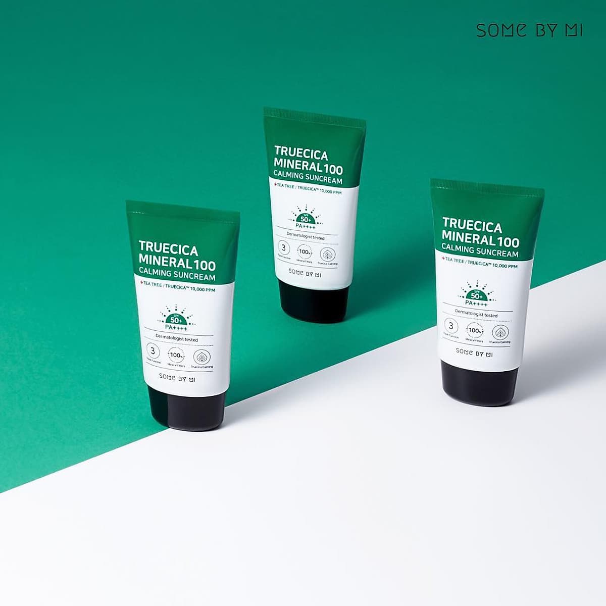 Kem Chống Nắng Dành Cho Da Dầu Mụn, Nhạy Cảm Some By Mi Trucica Mineral 100 Calming Suncream SPF50+/PA+++ 50ml