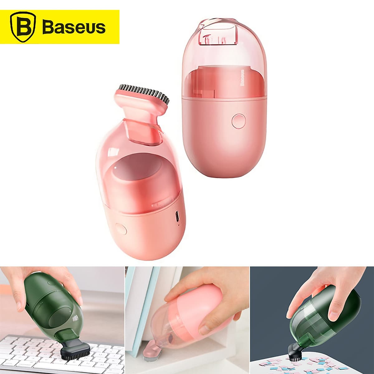 Máy Hút BụI Để Bàn Cầm Tay Xiaomi Baseus C2 1000Pa Không Dây Phù Hợp Dọn Dẹp Máy Tính Góc Bàn