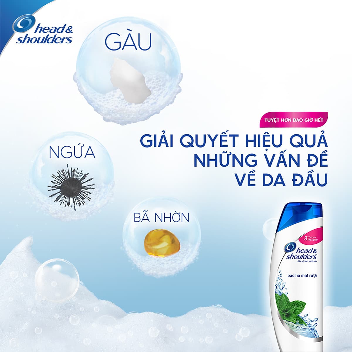 Dầu Gội Head Và Shoulders Bạc Hà Mát Lạnh (850ml)