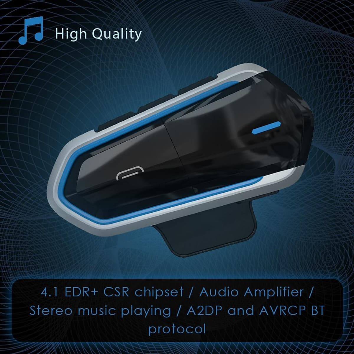 Tai Nghe Gắn Mũ Bảo Hiểm Xe Máy Bluetooth 4.1 