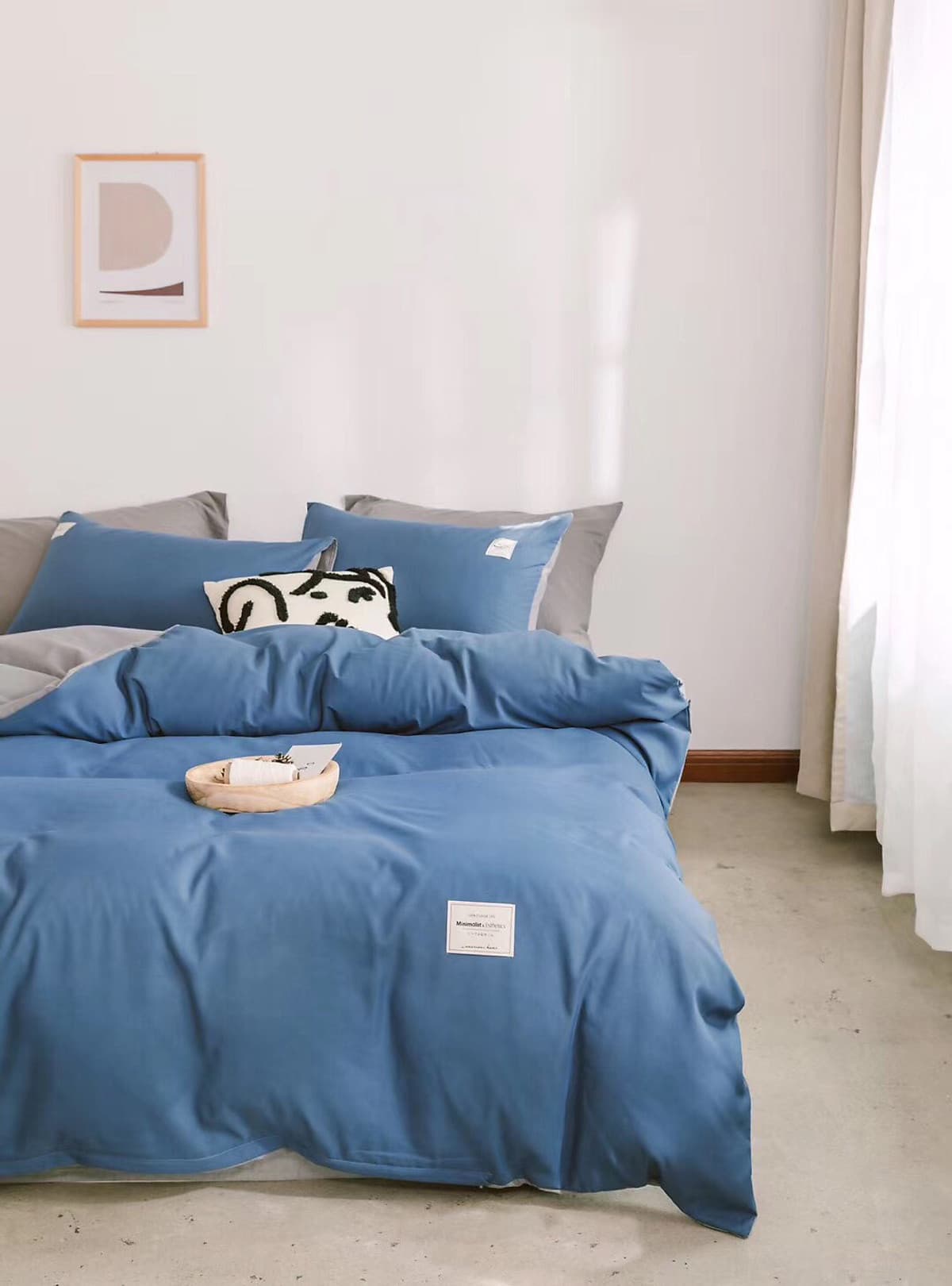 Bộ 4 món chăn ga gối cotton Tici cao cấp TC45 hàng đẹp (set gồm 1 ga, 1 chăn có khóa lồng được ruột, 2 vỏ gối)