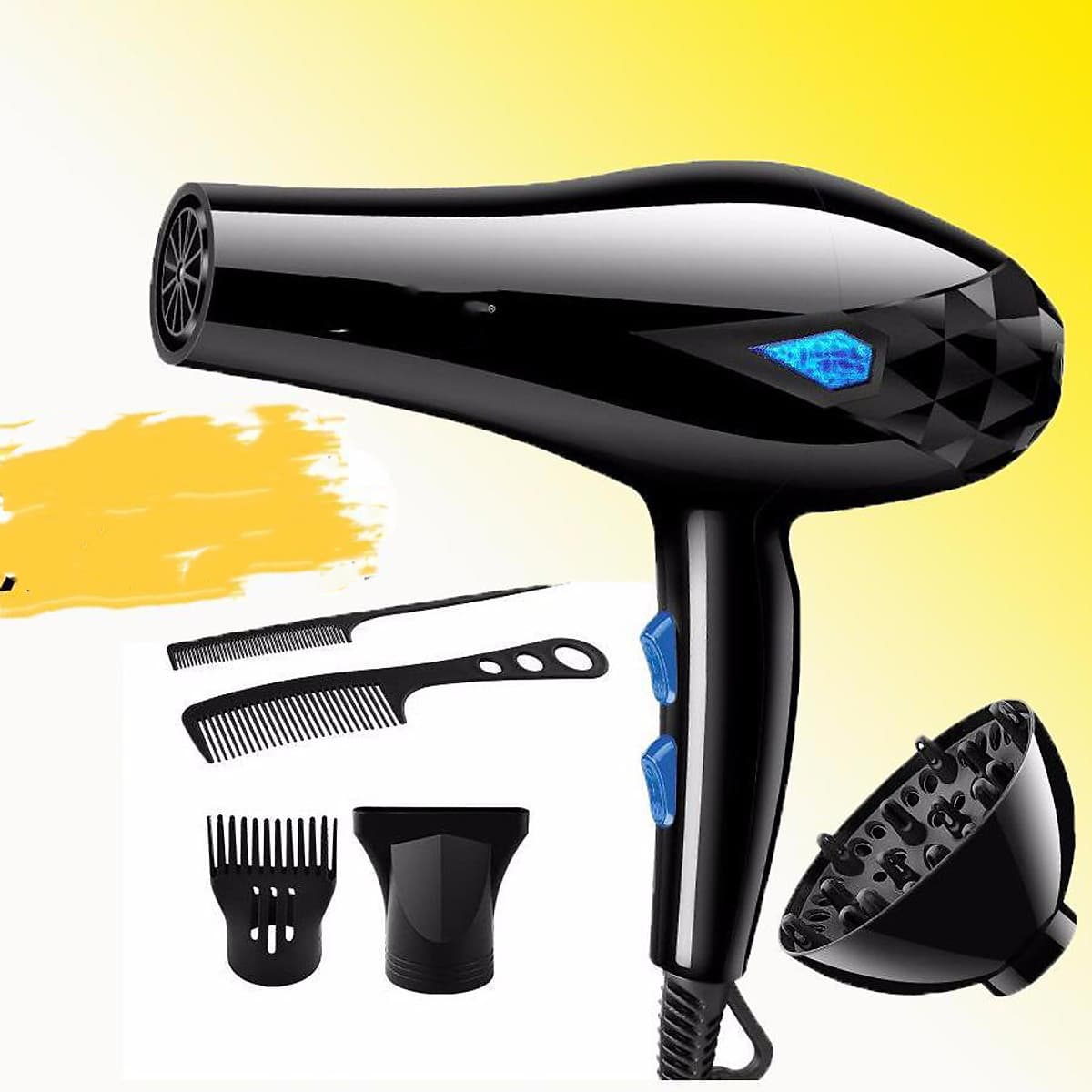 Máy Sấy Tóc Deliya Công Suất Lớn 2200W Tặng Kèm Lược 5 Phụ Kiện Siêu Hot DL05