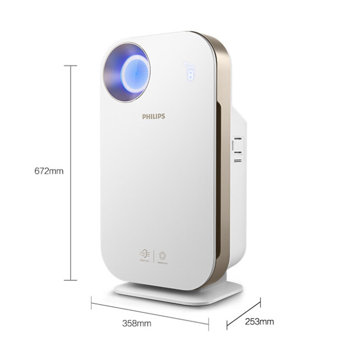 Máy lọc không khí kháng khuẩn trong nhà nhãn hiệu Philips AC4558 Cảm ứng thông minh 4 màu, giám sát và kiểm soát với ứng dụng điện thoại thông minh, loại bỏ vi rút, vi khuẩn - HÀNG NHẬP KHẨU 