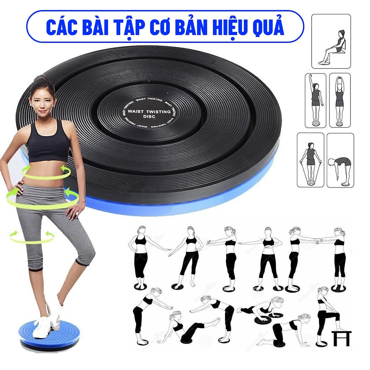 Đĩa Xoay Tập Eo - Bàn Xoay Tập Eo - Đĩa Xoay Eo Giảm Cân - Bàn Xoay Eo Tập Thể Dục Hiệu Quả, dụng cụ thể dục thể thao, dụng cụ tập gym tại nhà, nhựa pvc thân thiện môi trường