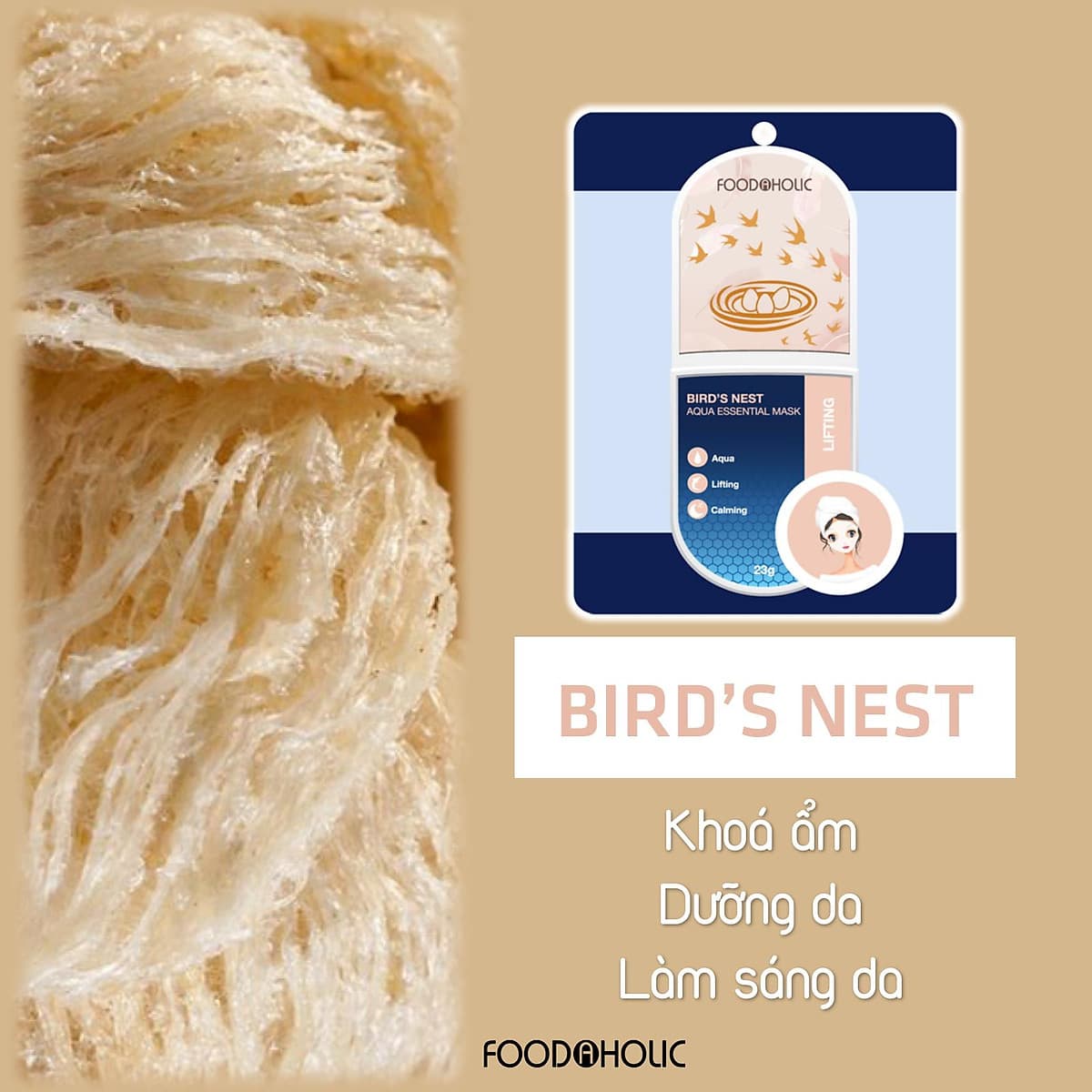 Combo 10 Mặt Nạ Giấy Dưỡng Da Foodaholic Essential Mask 23g x10