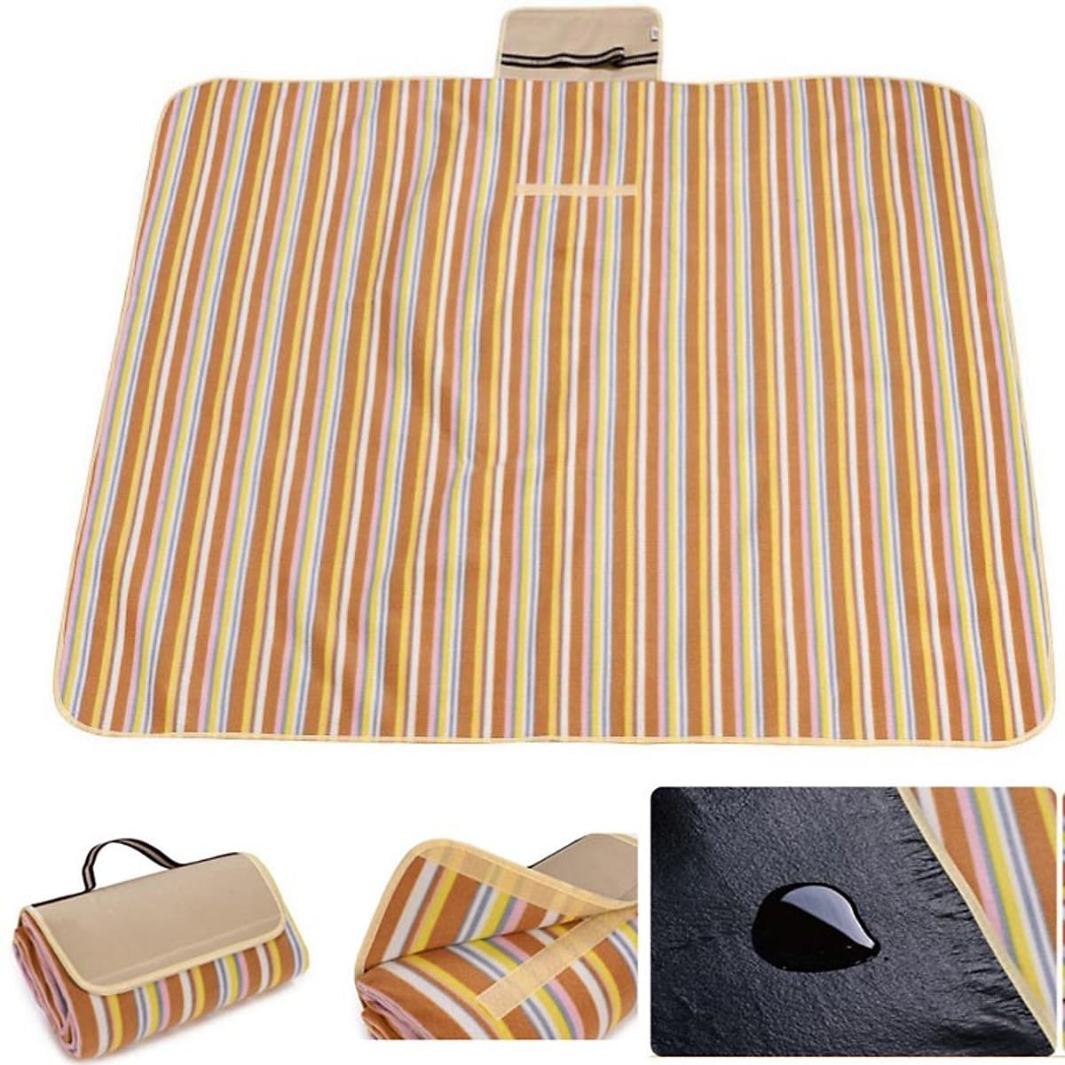 THẢM DÃ NGOẠI, DU LỊCH, PICNIC CAO CẤP - Chống thấm nước, họa tiết caro, gấp gọn tiện lợi - 2 kích thước khách chọn màu!