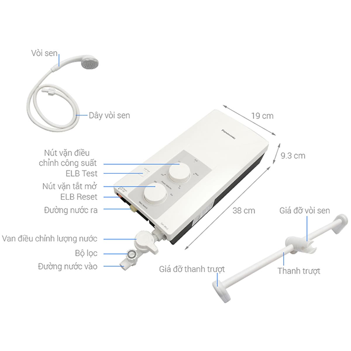 Máy Nước Nóng Panasonic DH-3RL2VH (3500W)
