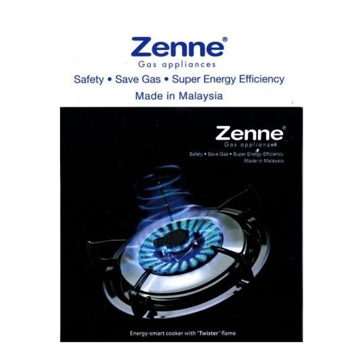 BẾP GAS ĐÔI ZENNE KGS 301- NHẬP KHẨU MALAYSIA - MẶT BẾP INOX - TIẾT KIỆM GAS