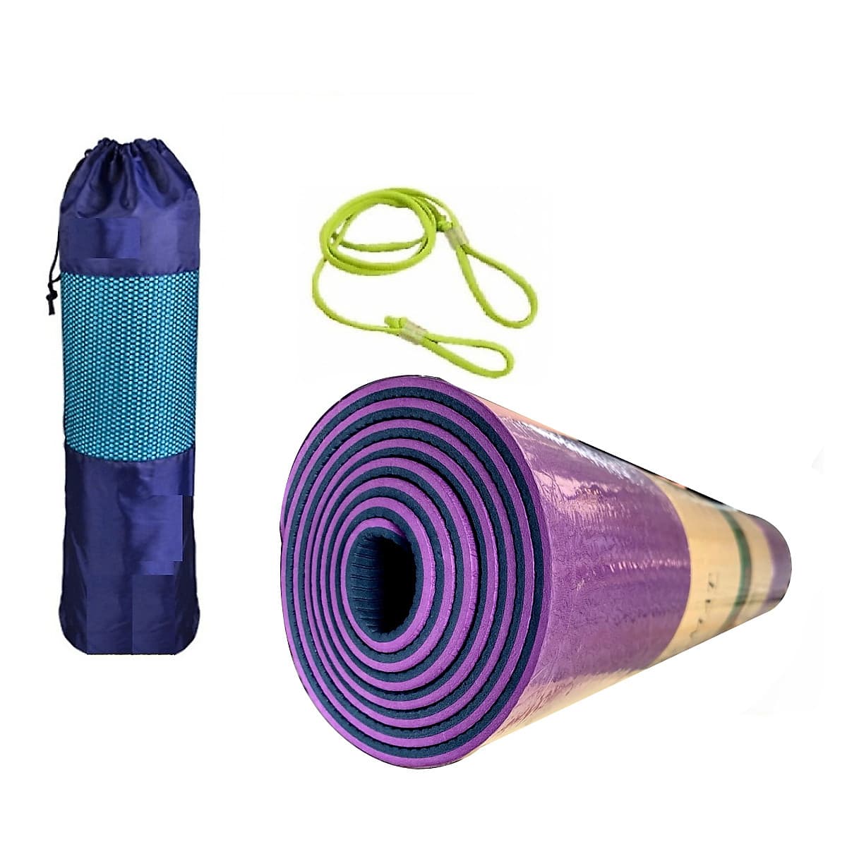 Thảm Tập YoGa, Gym miDoctor + Bao Thảm Tập Yoga + Dây Thảm Tập Yoga (Túi, Dây Giao Màu Ngẫu Nhiên)