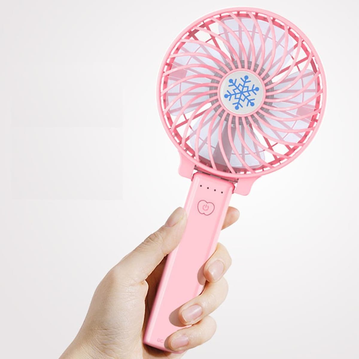 Quạt mini cầm tay sạc điện có đèn có thể gập gọn – Giao màu ngẫu nhiên