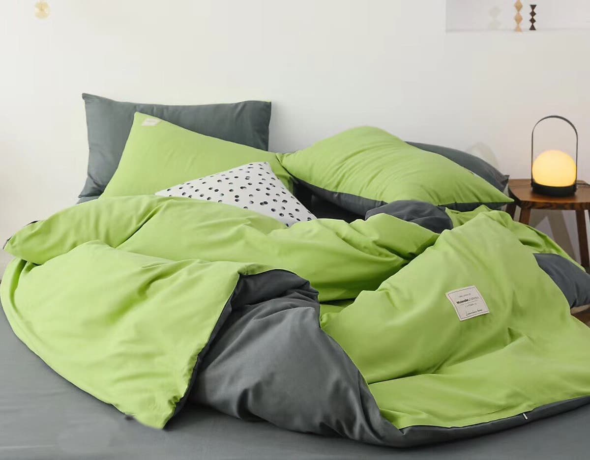 Bộ 4 món chăn ga gối cotton Tici cao cấp TC45 hàng đẹp (set gồm 1 ga, 1 chăn có khóa lồng được ruột, 2 vỏ gối)