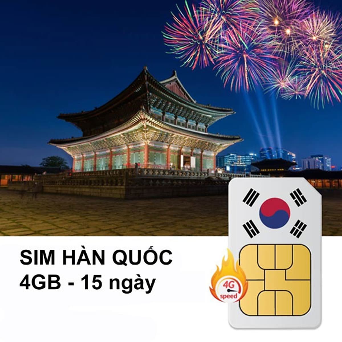 Sim 4G Hàn Quốc - Gói 4GB Trong 15 Ngày