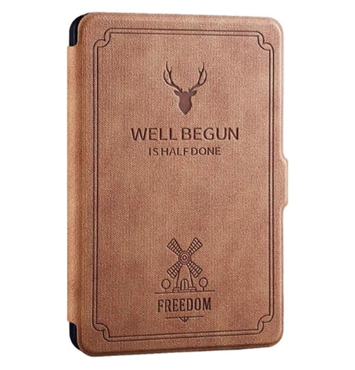 Combo Máy Đọc Sách Kindle Paperwhite Gen 10 (8GB - Màu Đen) và Bao da WELL BEGUN - Hàng nhập khẩu