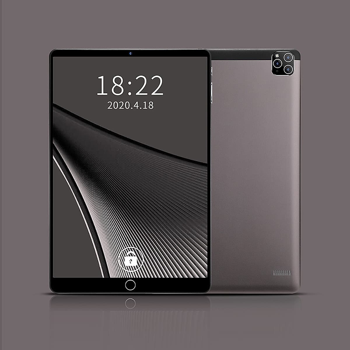 10.1'' Metal Tablet with MT6592 Eight-core Processor 1280*800 Resolution 2GB+32GB Memory Support 2G/3G Calls Grey+Black