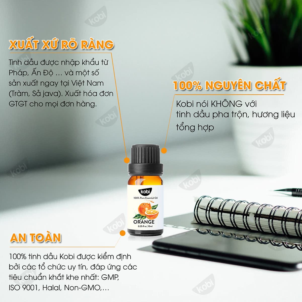 Tinh Dầu Cam Ngọt Kobi - Tinh Dầu Thiên Nhiên Nguyên Chất, Tinh Dầu Xông Phòng, Giúp Giảm Stress, Xua Đuổi Côn Trùng Và Khử Mùi Hiệu Quả, Thích Hợp Dùng Với Đèn Xông Và Máy Khuếch Tán Tinh Dầu (5ml)